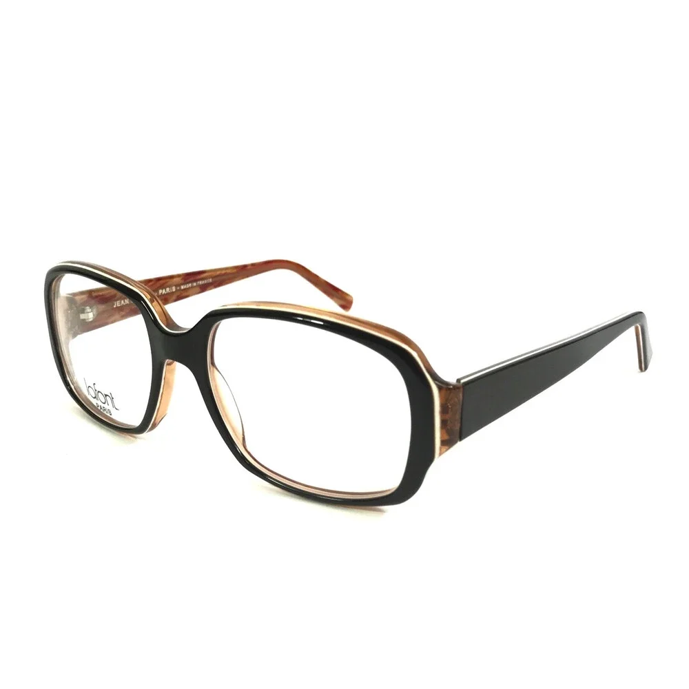 Jean Lafont Eyeglasses Frames EXLIBRIS 537 Black Brown Square Full Rim 52-18-137